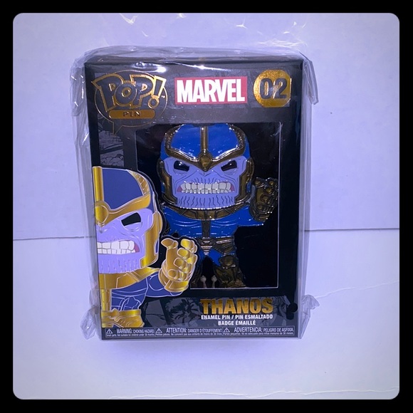 Funko POP! Enamel pin Marvel 02 Thanos New in Box - Picture 1 of 7